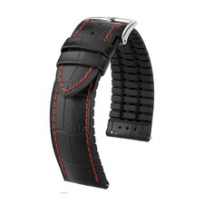 Uhrenarmband in Schwarz/Rot