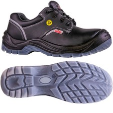 Arbeitsschuhe Sicherheitsschuhe S3 ESD Metallfrei Rindsleder Schwarz Gr. 36 - 48