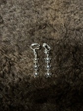 Ohrclips Hängen Sterne Silber