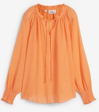 Bluse mit Seiden und Leinen