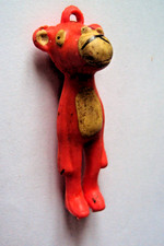 PINK PANTHER alte Kunststoff Figur mit Aufhänge Öse super schön ca. 6 cm RARITÄT