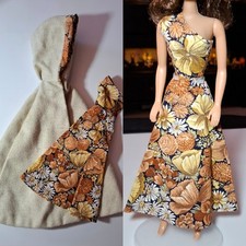Petra Plasty Boutique Kleidung Outfit,Barbie,Mantel Zubehör Vintage Cape+Kleid 