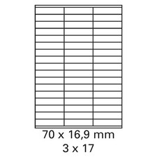 100 Bogen Etiketten weiß 70 x
