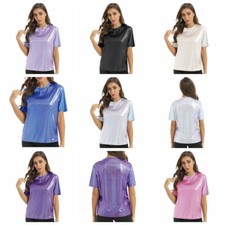 Damen Glänzend T-Shirt