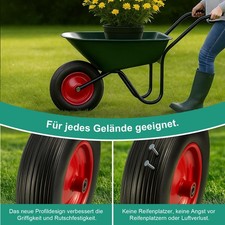 PU Schubkarrenrad Vollgummi 15