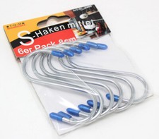 S - HAKEN Küchenhaken Fleischerhaken Metallhaken Stahl 6, 8, 10, 12 cm