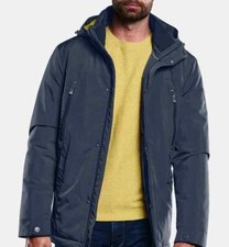 ENGBERS Herren Winterjacke Gr.52Funktionsjacke mit Abnehmbarer Kapuze Saphirblau