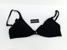 Polo Ralph Lauren geripptes Damen Bikini Oberteil schwarz Gr.M