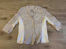 Marc Cain Bluse Tunika Gestreift Weiß Altrosa Gr. N4
