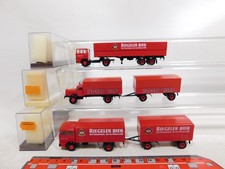 3x Brekina H0 1:87 Hängerzug