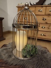Deko Vogelkäfig Silber Metall