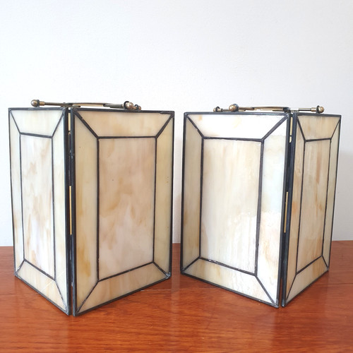 Paar cremefarbene tiffany stil - paar,