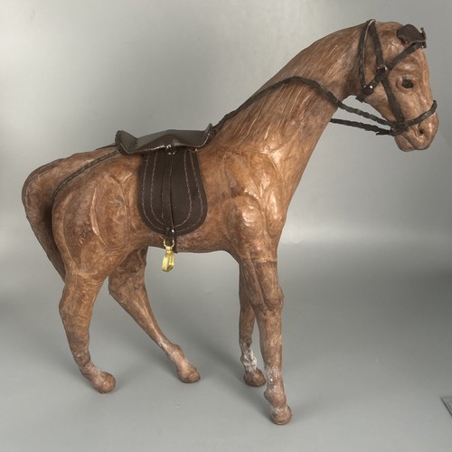 Holz figur pferd mit - pferd;, leder
