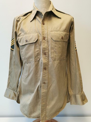 Khaki cotton long sleeve - cotton,