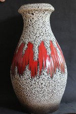 XL Bodenvase 45cm Scheurich ZICK ZACK Lora Vase Keramik  Fat Lava 70er 70s wgp