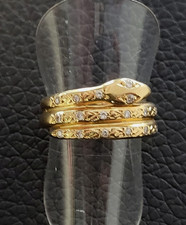 Ring Schlange 750/- Gelbgold - 4,1 gramm - mit Diamanten ca. 0,15 ct.