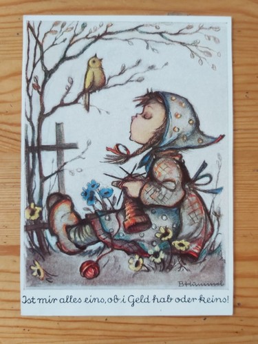 Postkarte ansichtskarte hummel - postkarte,