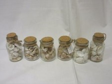 Countryfield - 6 x schöne Dekogläser mit Muscheln usw. (Gr. 9,0 cm)neuw. NWH2529