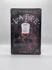 Blechschild Latte 20x30cm