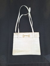 Weiße Patterson Handtaschen aus Krokodilleder - Vintage, 80er, Retro