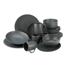 CreaTable 23146  SOFT Touch Black Geschirrset Kombiservice 20 tlg. Steinzeug