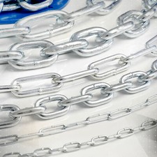 Stahlkette Rundstahlkette kurzgliedrig langgliedrig Kette verzinkt Eisen