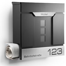 Moderner Briefkasten Anthrazit