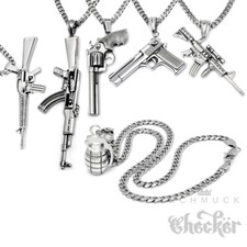 Edelstahl Anhänger Gewehr