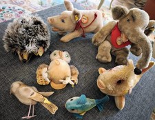 Konvolut 7 Steiff-Tiere 50-er