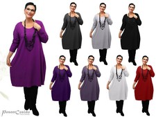 LAGENLOOK Ballon Long-Shirt Kurz-Kleid Tunika L-XL-XXL-XXXL 44 46 48 50 52 54 58