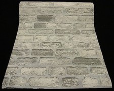 6939-15) hochwertige Vliestapete "BRIX" Stein-Optik Tapete hellgrau
