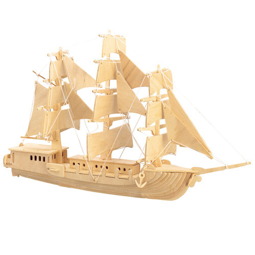 Europäisches segelschiff - segelschiff, 3d