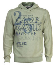 Neu Camp David Strick-Hoodie Gr.L Stone Washed Prints Treasure Green LP:99,95