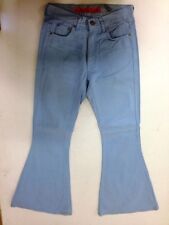 Fishbone  Jeans Hose Schlaghose Blau Unifarben W28 L32