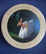 Brandt Blechdose Rund Motiv " Ballerina Tänzerin "  60er Jahre  D: ca. 23 cm