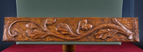 Wanddeko holzrelief eichenlaub - wanddeko,