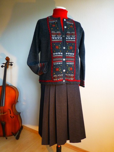 Wollrock grau mit - wollrock,,