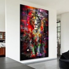 LEINWAND BILD LÖWE ABSTRAKT