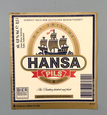 Altes Bieretikett - Beer Label , HANSA Pils , Dortmund / NRW #254#