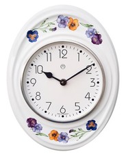 Küchenuhr oval Blumenranke