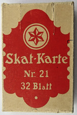 alte Skat-Karte Nr. 21 mit 32