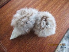 Echt Pelz Brosche Anstecknadel Fell Pelzbrosche 8cm x 5cm x 3 cm