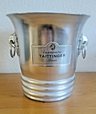 Taittinger Champagnerkühler, Vintage, Aluminium, Bar Deko, made in France