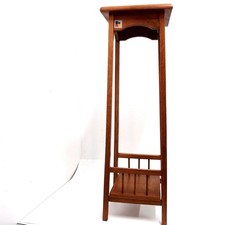 Blumenhocker Holz braun Fliese 840 mm Pflanzenständer Landhaus Tisch Blumenbank