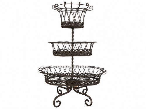 Etagere antik oval mit - , 3
