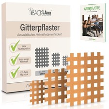 BACKLAXX Kinesiologie Cross Tape Gitterpflaster Sets Akupunktur Gittertape
