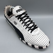 Puma Mihara Yasuhiro MY-18 Leder Ponyhaar gepunktet weiß Turnschuhe Herren UK 8