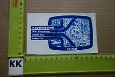 Alter Aufkleber Post Telefon Handy Mobilfunk TV KABELANSCHLUSS
