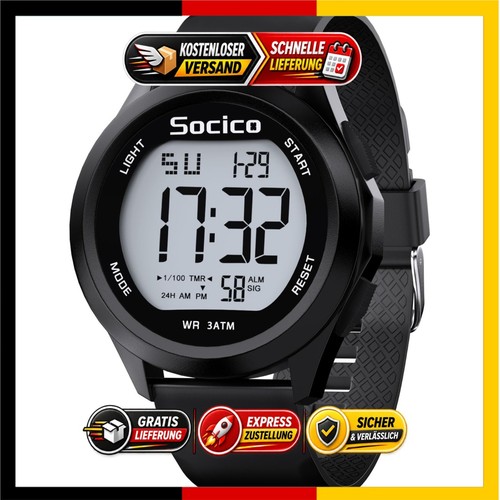 Socico herren digitaluhr sport - herren,
