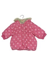 NEXT Kinder Winterjacke Mädchen Punkte Kapuze Pink Gr. 68